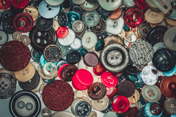 Background of vintage colorful buttons
