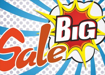 Fototapeta premium Sale. vector image of an explosion with the words Sale big 