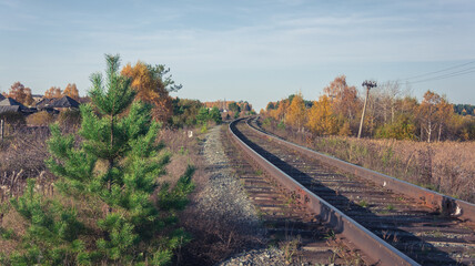 Railway going beyond the horizon