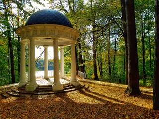 gazebo in autumn park