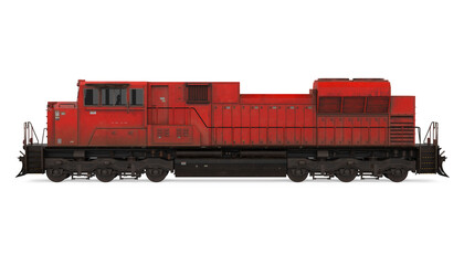 Diesel Locomotive Train Isolated © nerthuz