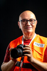 Professional Photographer, accredited press reporter of agency