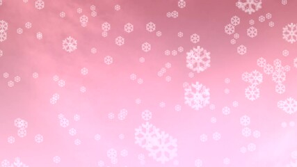 intro animation with snow falling  for opening , logo, transition and title.