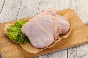 Raw chicken hip