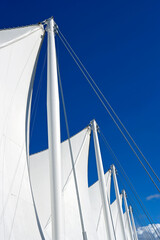 Architectural detail of pavilion of Canada Place in Vancouver 
