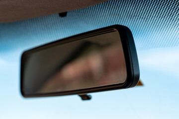close up car mirror, travel and transportation concept