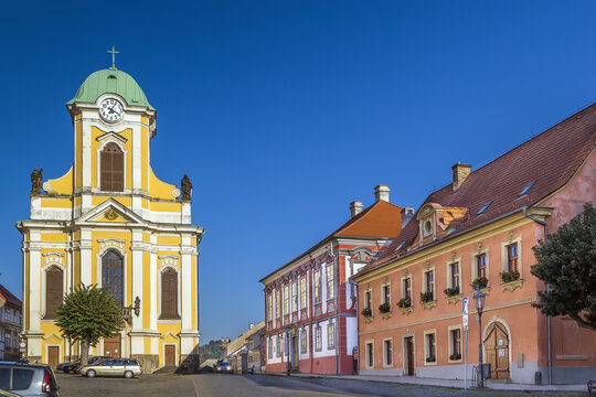 Square in Ustek, Czech republic