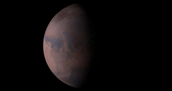 Day and night rotation in Mars planet