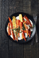 Salad of roasted carrots.