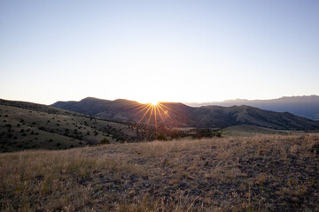 Sunrise in the mountains