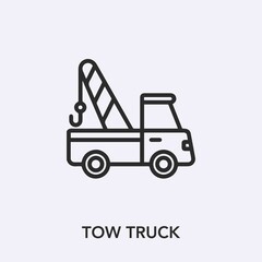 tow truck icon vector sign symbol