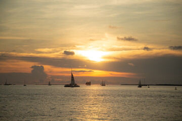 sunset celebration in Key west florida in September 