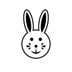 illustration of a bunny head
