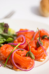salmon with vegetables