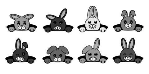 Obraz premium easter bunny set
