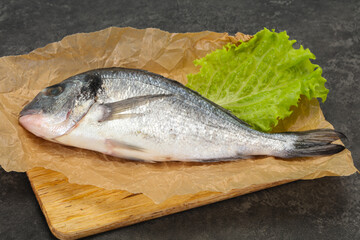 Raw Dorada fish  for cooking