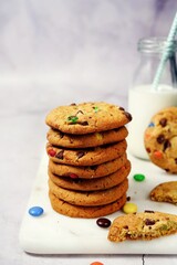 Chocolate chip and candy cookies / Christmas holiday baking