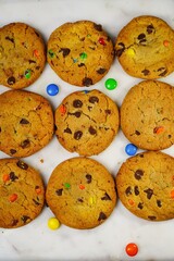 Chocolate chip and candy cookies / Christmas holiday baking