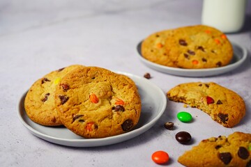 Chocolate chip and candy cookies / Christmas holiday baking