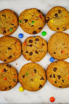 Chocolate chip and candy cookies / Christmas holiday baking