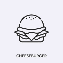 cheeseburger icon vector sign symbol