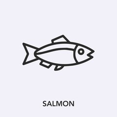 salmon icon vector sign symbol