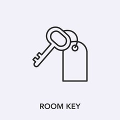 room key icon vector sign symbol