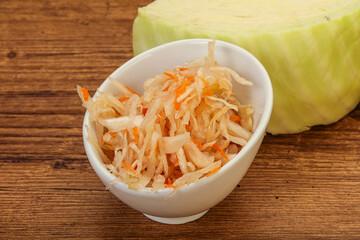 Pickled cabbage - sauerkraut in the bowl