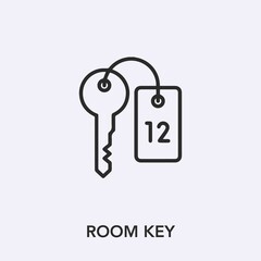 room key icon vector sign symbol