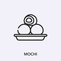 mochi icon vector sign symbol