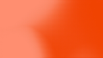 Dots halftone orange color pattern gradient texture with technology digital background. Dots pop art comics with summer background.