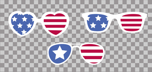 Sunglasses with american flag
