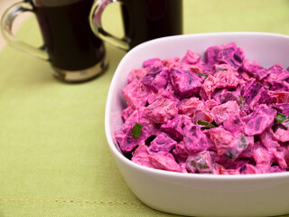 Rosolli - Finnish Christmas beetroot salad