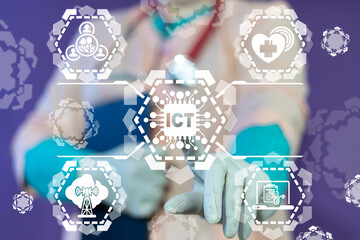 ICT Network Medical Concept. Medicine Information Communication Technology.