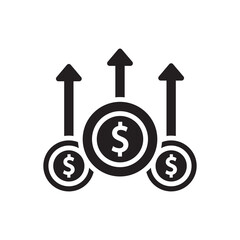 income Growth profit icon - finance increase icon 