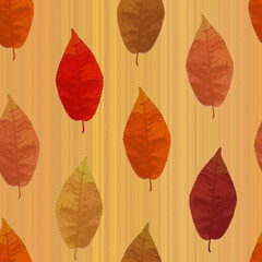 Obraz premium Seamless pattern with autumn leaves.