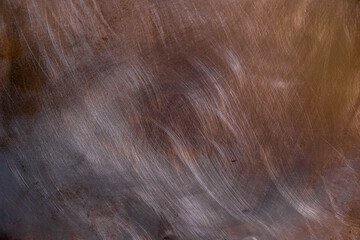 Polished copper surface. Copy space.