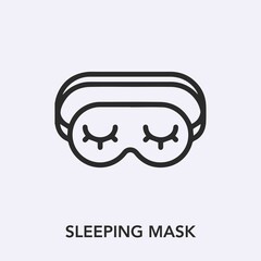 sleeping mask icon vector sign symbol