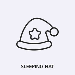 sleeping hat icon vector sign symbol