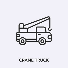 crane truck icon vector sign symbol