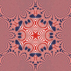 Original American flag. USA background. Artistic effect, funny US flag. fractal, star, us flag concept. Seamless.