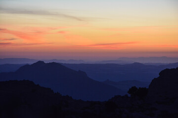 sunset over the mountains