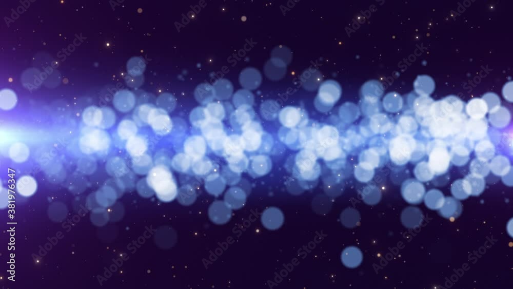 Wall mural magic lights shiny particles background loop