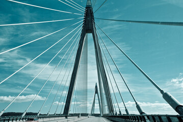 The Oresund bridge, connecting Sweden and Denmark