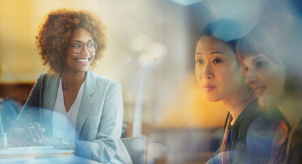 Smiling businesswoman in meeting