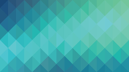 Blue green peacock colors triangle mosaic background