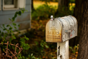 Old mailbox at an abandoned house