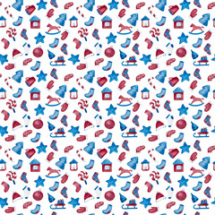 New year pattern for printing on fabric, paper or cards