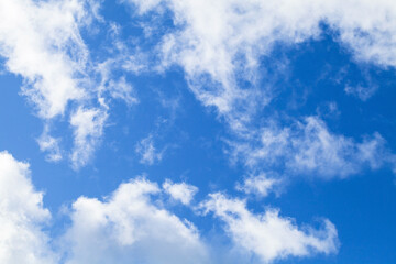 White altocumulus clouds in blue sky at daytime