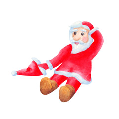 Surprised Puzzled smiling Santa Claus Christmas character